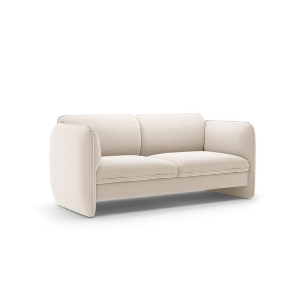 Kremowa aksamitna sofa 168 cm Georgia – Micadoni -image-2