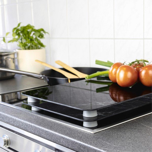 Płyty ochronne na kuchenkę zestaw 2 szt. ze szkła hartowanego 52x30 cm Abdeckplatte  – Wenko-image-1