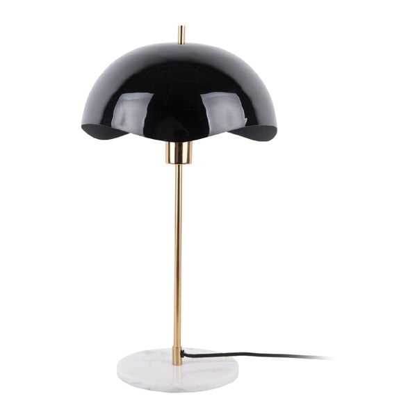 Czarna lampa stołowa (wys. 56 cm) Waved Dome – Leitmotiv