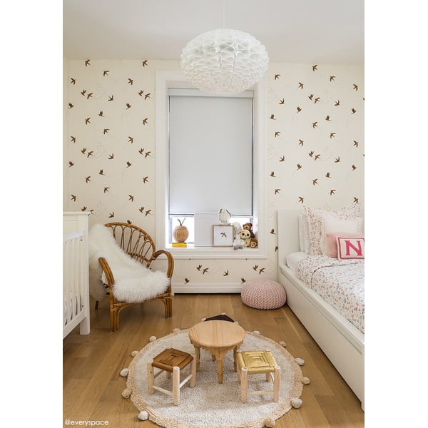 Beżowy bawełniany dywan dziecięcy tkany ręcznie odpowiedni do prania ø120 cm Bubbly Honey – Lorena Canals-image-3