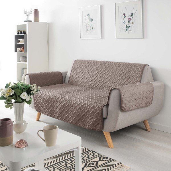 Brązowy ochronny pokrowiec na sofę 4-osobową Lounge – douceur d'intérieur-image-2