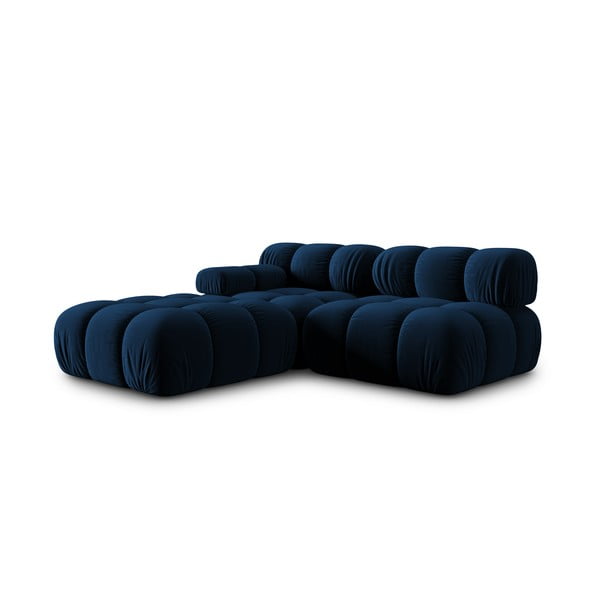 Niebieska aksamitna sofa 282 cm Bellis – Micadoni Home-image-4