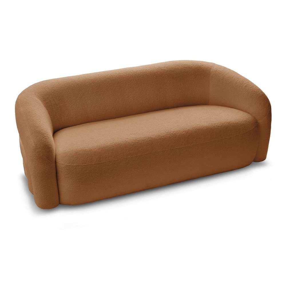 Pomarańczowa sofa z materiału bouclé 193 cm Elina – Bobochic Paris (zdjęcie 9)