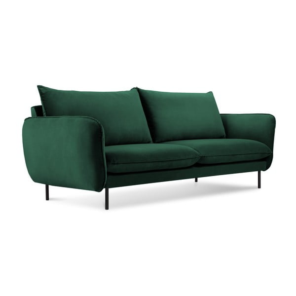 Zielona aksamitna sofa Cosmopolitan Design Vienna, 160 cm