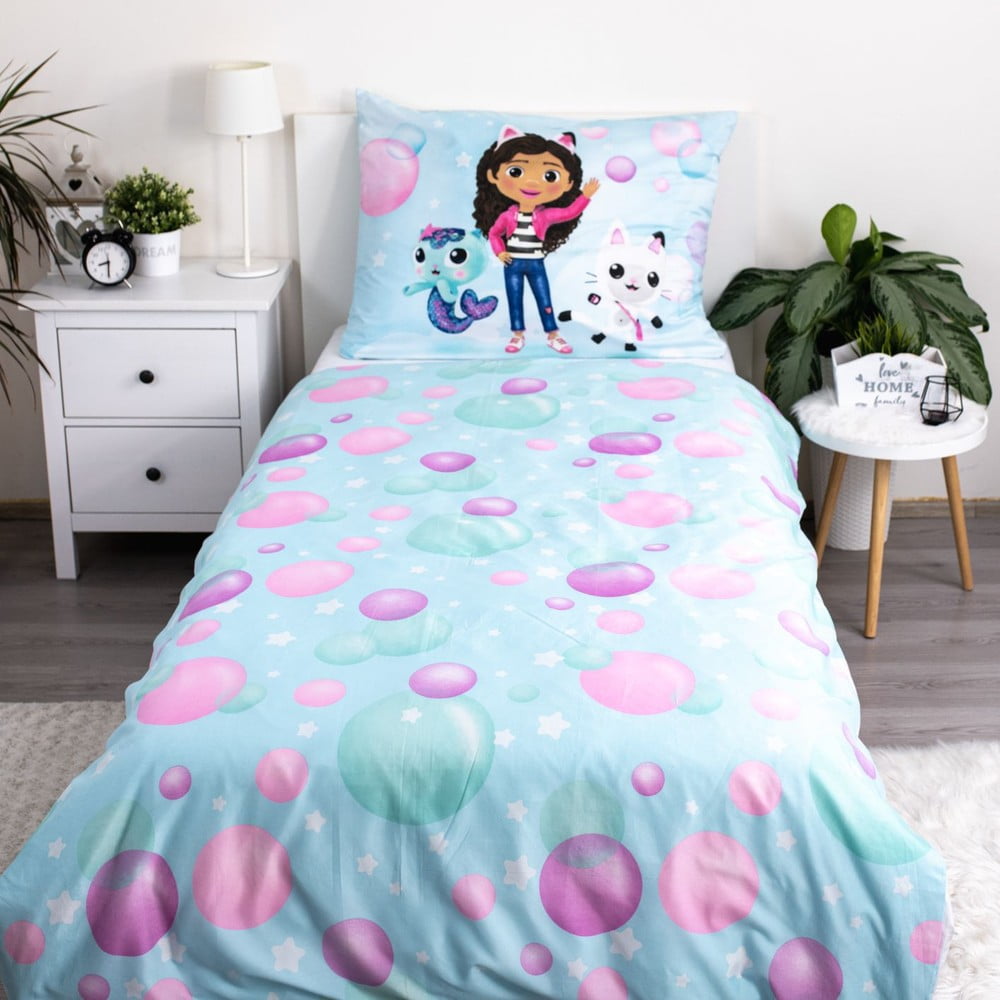 Pościel dziecięca jednoosobowa z mikrowłókna 140x200 cm Gabby's Dollhouse "bubbles" – Jerry Fabrics (zdjęcie 3)