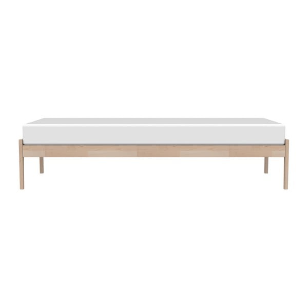 Brązowa rama łóżka z litego drewna brzozowego Kiteen Avanti, 85x206 cm