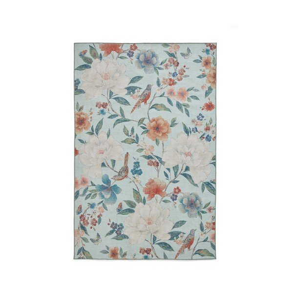 Niebieski dywan odpowiedni do prania 152x230 cm Pipa Floral – Catherine Lansfield