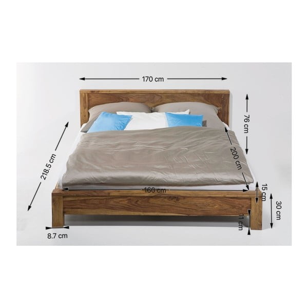 Łóżko z egzotycznych drzew Kare Design Authentico Bett, 160x200 cm-image-3