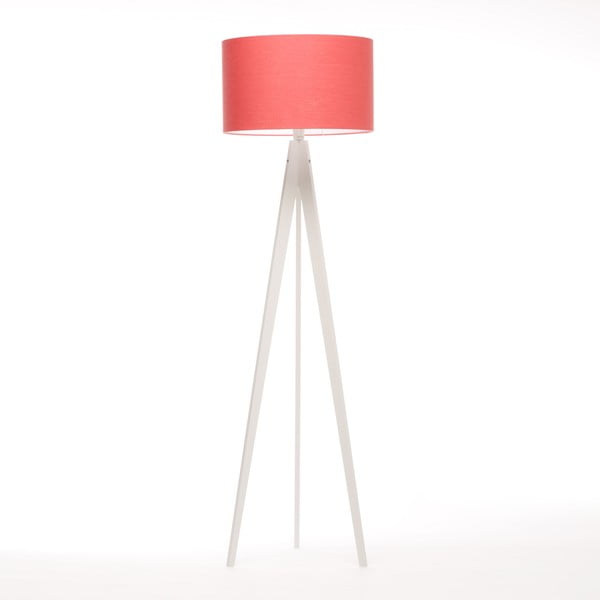 Lampa stojąca Artist Coral Red Linnen/White Birch, 125x42 cm