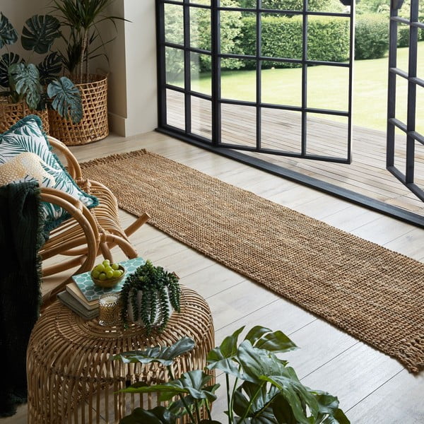 Chodnik z juty tkany ręcznie 60x150 cm Jute Boucle – Flair Rugs-image-1