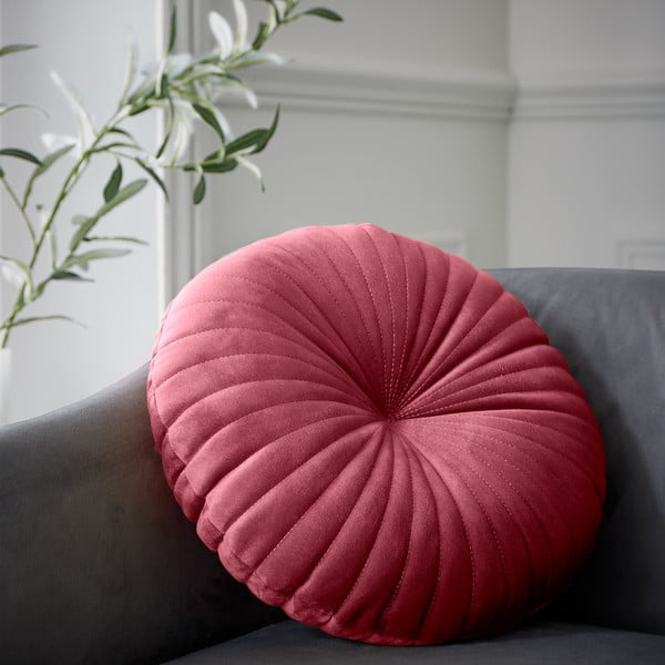 Aksamitna poduszka dekoracyjna ø 40 cm Round Soft Touch – Catherine Lansfield-image-1