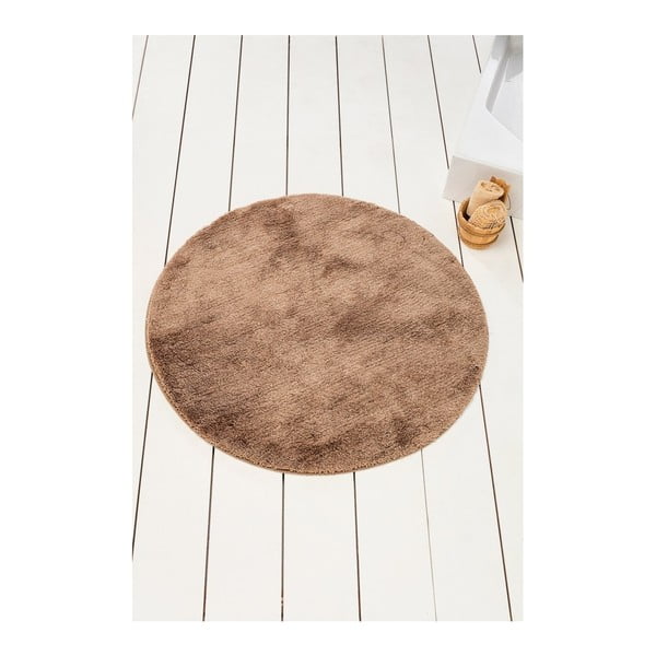 Beżowobrązowy dywanik łazienkowy Colors of Cap, ⌀ 90 cm