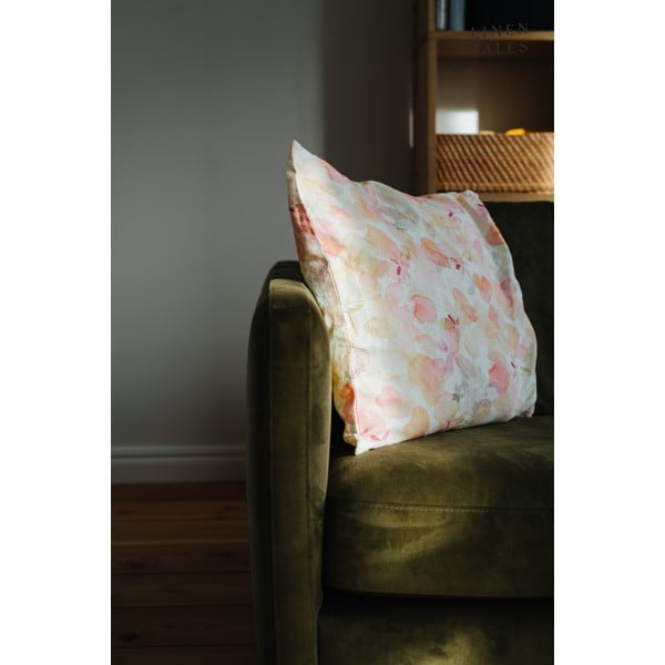 Lniana poszewka na poduszkę 40x40 cm Floral – Linen Tales-image-2