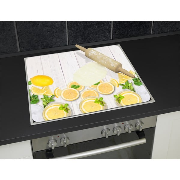 Płyta ochronna na ścianę przy kuchence ze szkła hartowanego 50x56 cm Lemons – Wenko-image-1