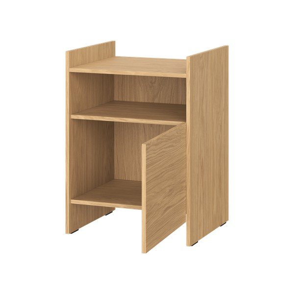 Szafka nocna w dekorze dębu z półką w naturalnym kolorze Toopt – noo.ma-image-2