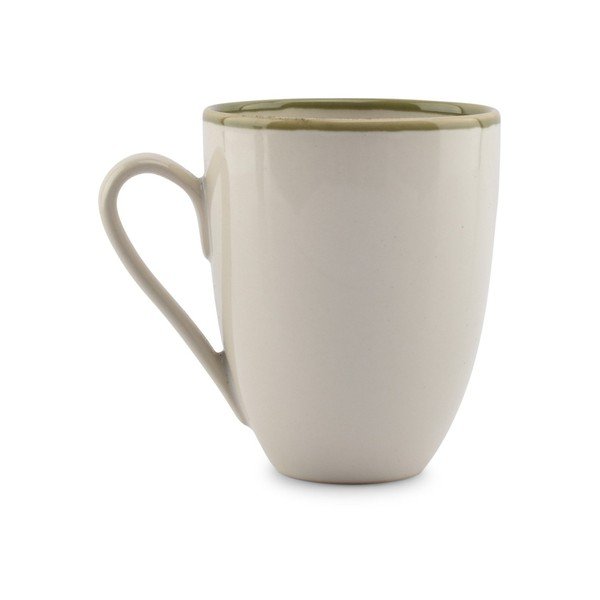 Zielony/kremowy kamionkowy kubek 350 ml Gravel – ONA
