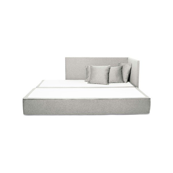 Jasnoszara sofa rozkładana Scandic Twain-image-1