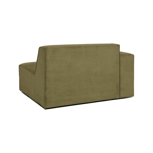 Zielony końcowy moduł sztruksowej sofy Scandic Sting, 124 cm, lewostronny-image-3
