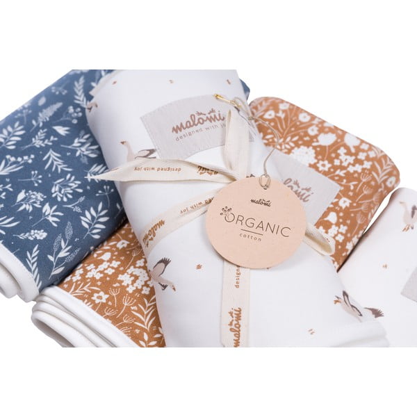 Ciemnoniebieski koc dziecięcy z bawełny organicznej 110x140 cm Organic – Malomi Kids-image-2