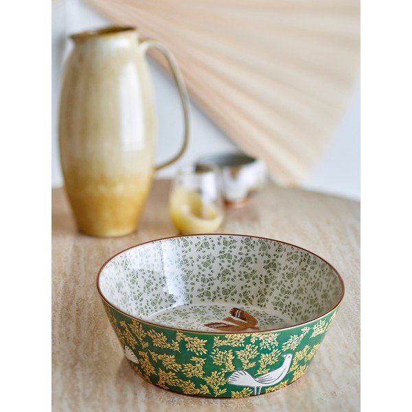 Zielona ceramiczna misa ø 28 cm Hezha – Bloomingville-image-1