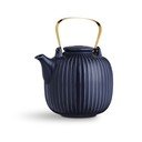 Ciemnoniebieski porcelanowy dzbanek do herbaty Kähler Design Hammershoi, 1,2 l