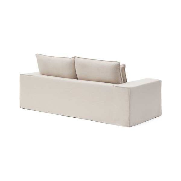 Beżowa lniana sofa 240 cm Anarela – Kave Home-image-3