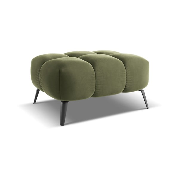 Zielony aksamitny podnóżek Nalu – Makamii-image-2