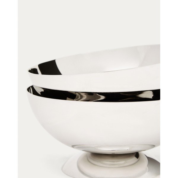 Miski do serwowania ze stali nierdzewnej w kolorze srebra zestaw 2 szt. Nirela – Kave Home-image-3