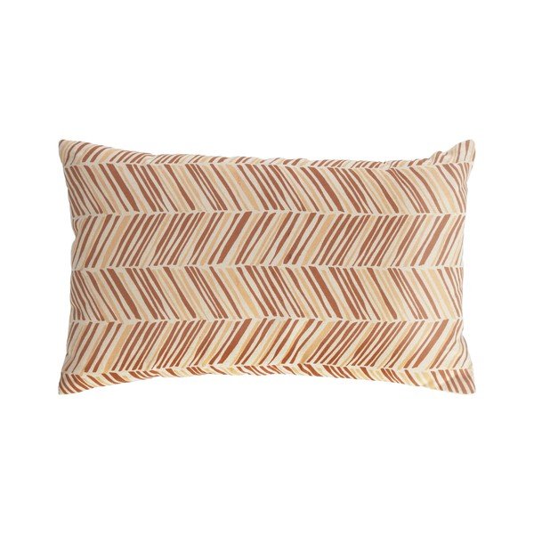 Brązowo-beżowa bawełniana poszewka na poduszkę Kave Home Uriana, 50x30 cm