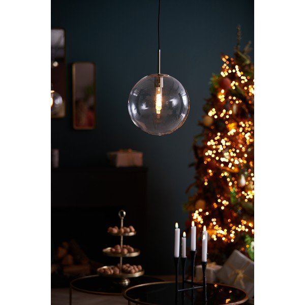 Lampa wisząca w kolorze brązu ze szklanym kloszem ø 30 cm Medina – Light & Living-image-2