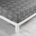 Ciemnoszare bawełniane prześcieradło z gumką 140x190 cm Aristide – douceur d'intérieur