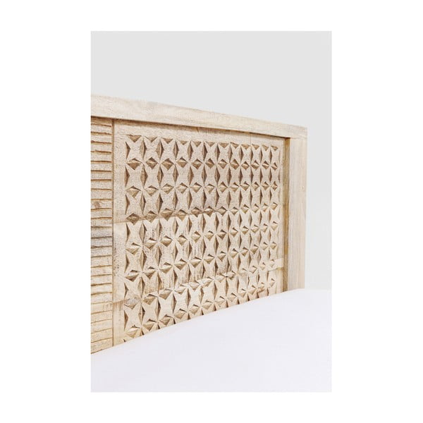 Ręcznie rzeźbione łóżko z drewna mangowego Kare Design Bett Puro, 180x200 cm-image-3