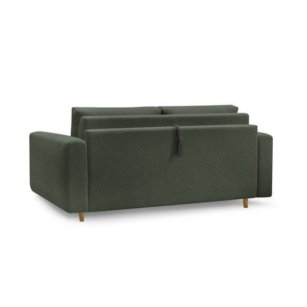 Zielona sofa do spania/rozkładana 200 cm Cocoone – Bobochic Paris-image-4