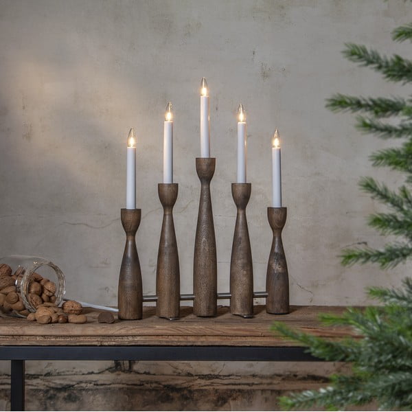 Świąteczna dekoracja świetlna do kontaktu w ciemnym naturalnym kolorze Midja 2.0 – Star Trading-image-1