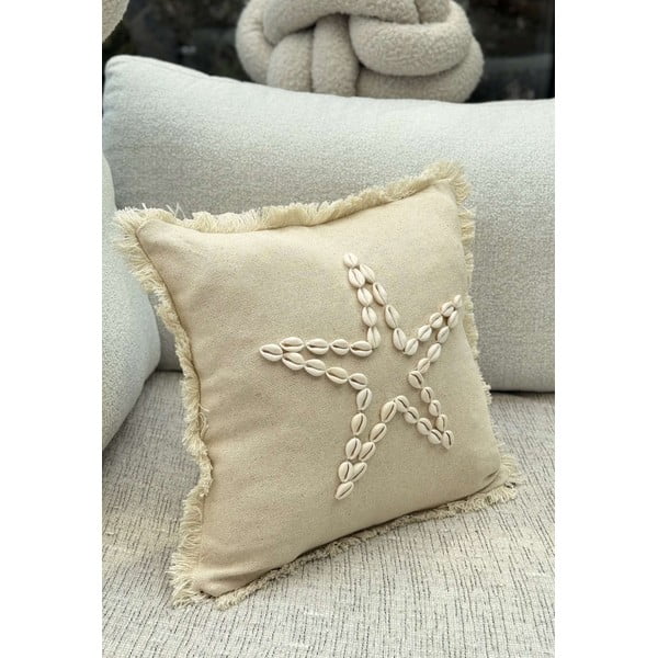 Bawełniana poszewka na poduszkę 43x43 cm Seashells – Mioli Decor-image-3