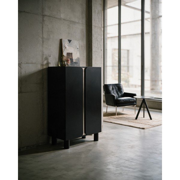 Czarna szafka 80x137x40 cm Toledo – MOME-image-1