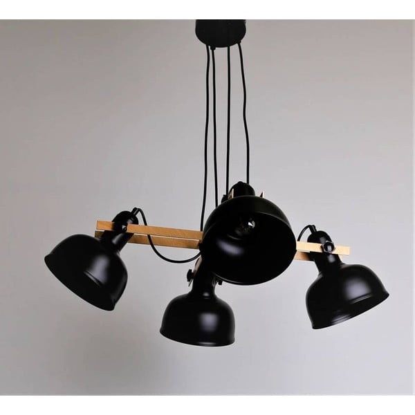 Czarna lampa wisząca z metalowym kloszem Reno – Candellux Lighting-image-2