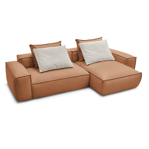 Brązowy narożnik z imitacji skóry (strona zmienna) Boheme – Bobochic Paris-image-4