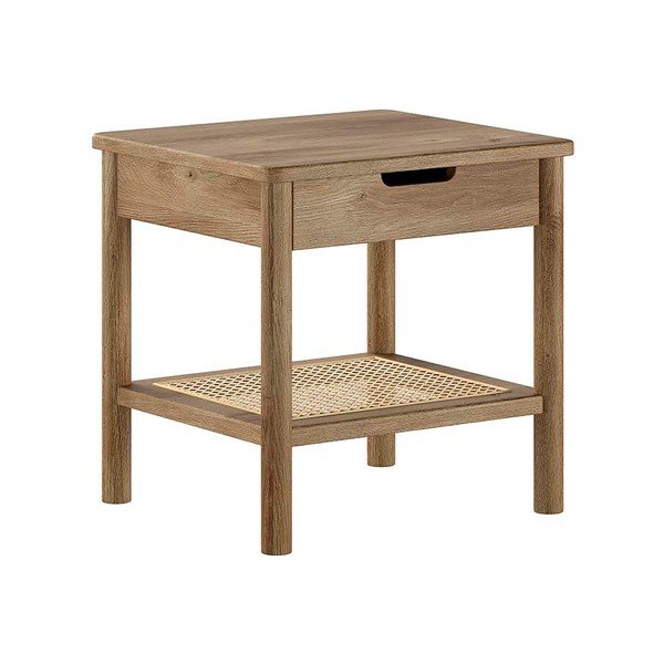 Szafka nocna z litego drewna dębowego z półką w naturalnym kolorze Olive – Vipack