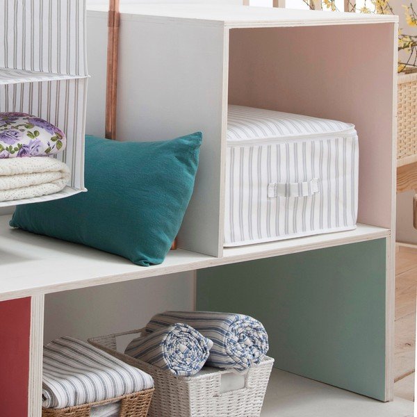 Beżowy organizer Compactor Stripes, 45x46 cm-image-1