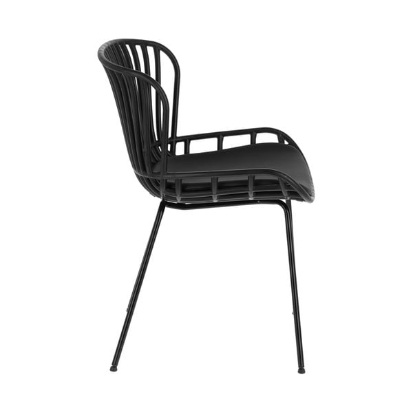 Czarne krzesło ogrodowe ze stalową konstrukcją Kave Home Surpik-image-2