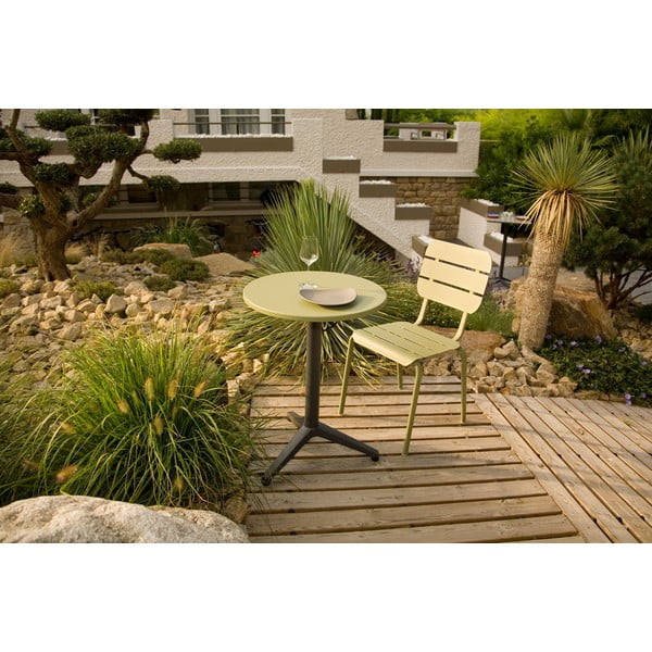 Zielone metalowe krzesła ogrodowe zestaw 4 szt. Alicante – Ezeis-image-1