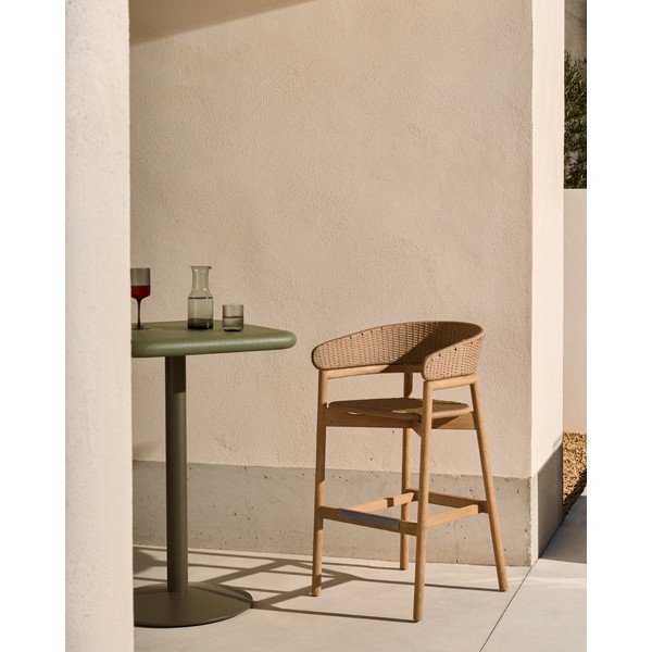 Drewniany hoker ogrodowy w naturalnym kolorze Arinella – Kave Home-image-1