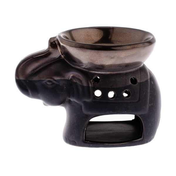 Czarny ceramiczny komin aromaterapeutyczny Dakls Elephant