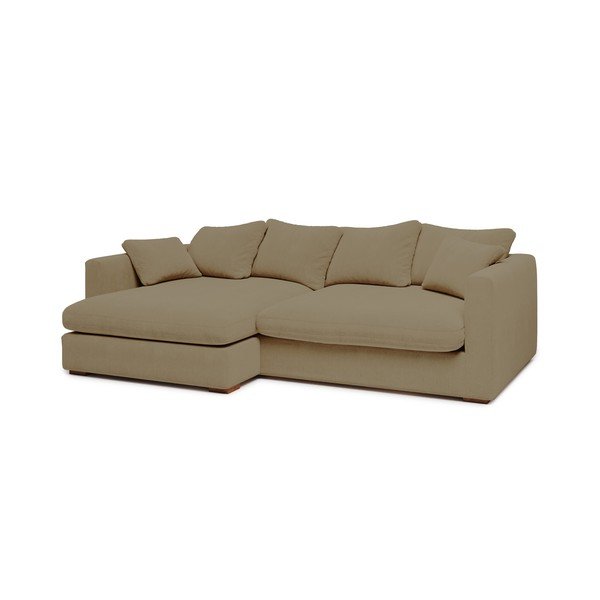 Beżowy sztruksowy narożnik (lewostronny) Comfy – Scandic-image-1