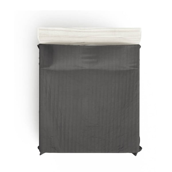 Ciemnoszara pikowana narzuta na łóżko dwuosobowe 220x240 cm Monart – Mijolnir-image-2