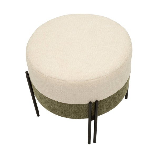 Puf w kolorze khaki/kremowy Modern Style – Mauro Ferretti-image-2