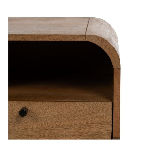 Szafka nocna z litego drewna mango w naturalnym kolorze Mahón – Ixia-image-3