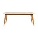 Rozkładany stół z nogami z drewna dębowego Rowico Frey, 190 x 90 cm