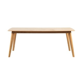 Rozkładany stół z nogami z drewna dębowego Rowico Frey, 190 x 90 cm